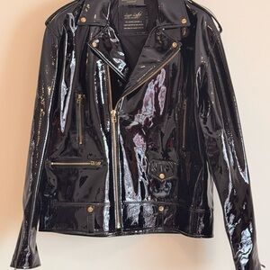 PVC leather custom made jacket